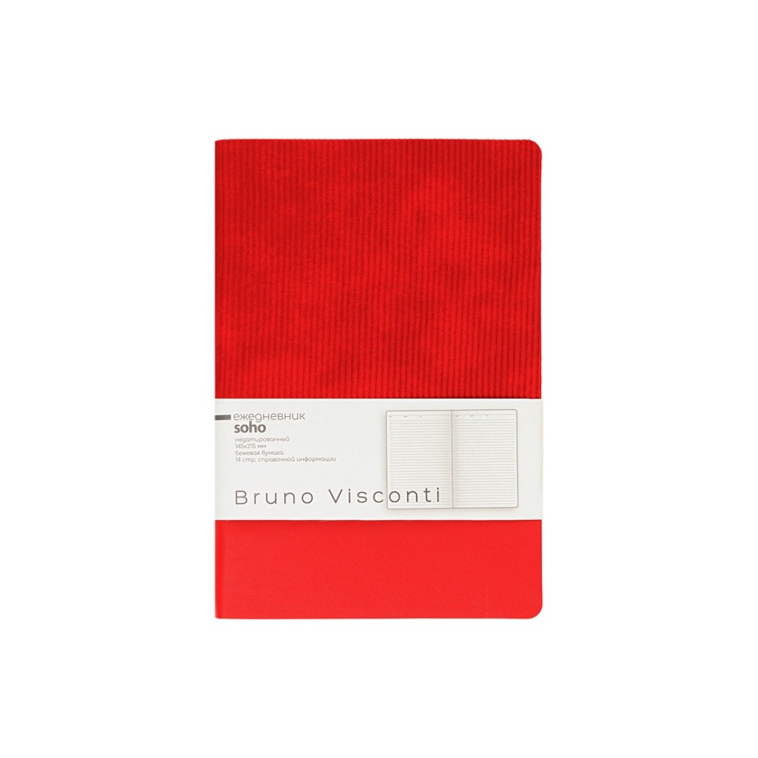 Ежедневник недатированный А5 "Soho", красный