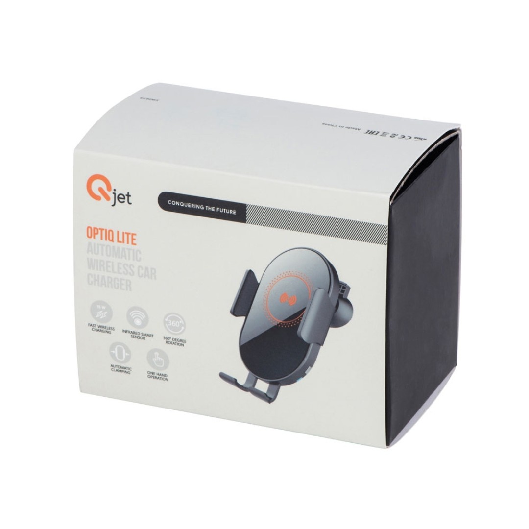 Автомобильное беспроводное зарядное устройство с датчиком "OptIQ Lite", 15 Вт, черный