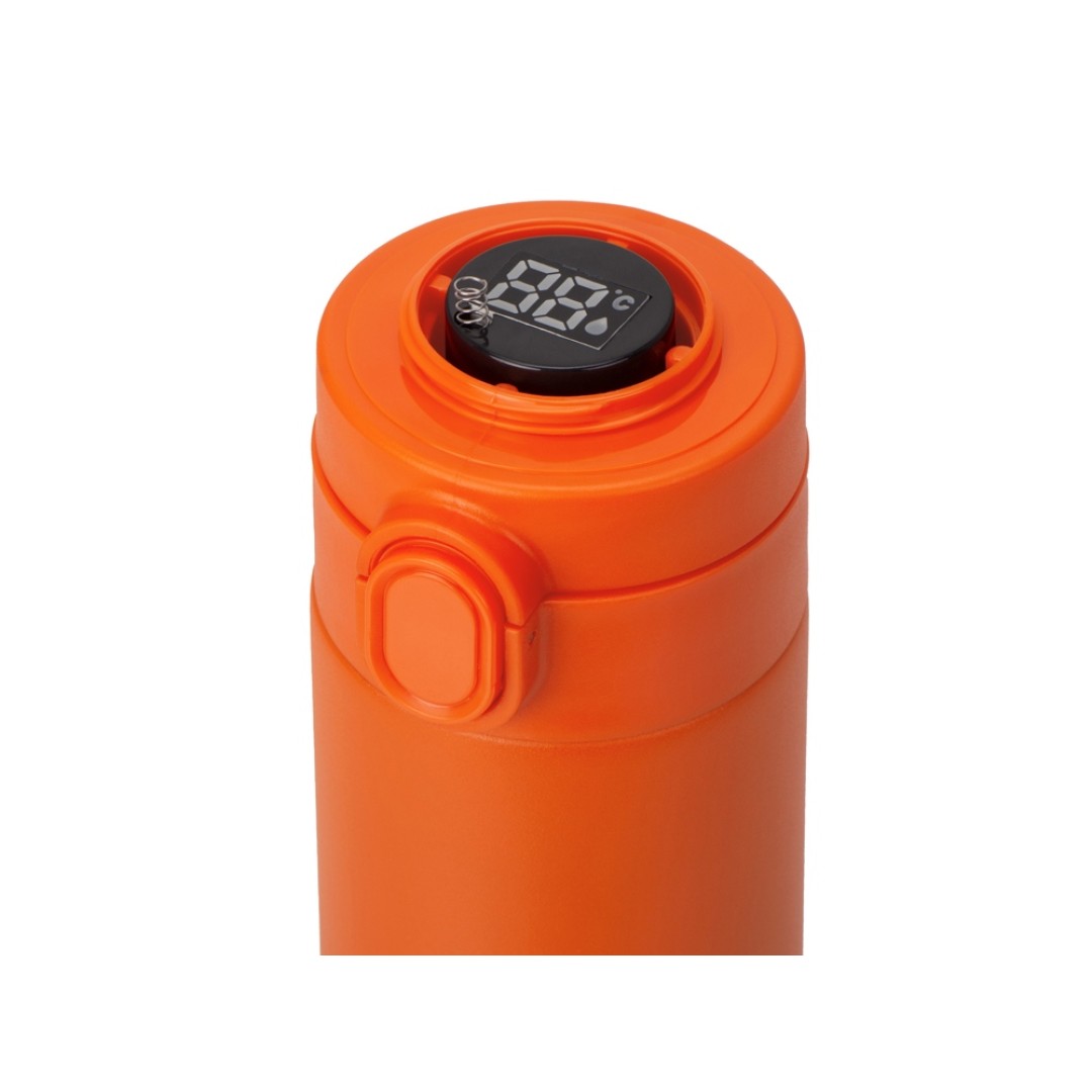 Вакуумная термокружка Waterline с медной изоляцией «Bravo», 400 мл, тубус, оранжевый