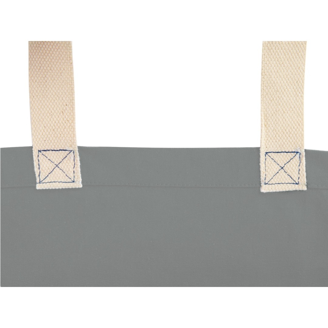 Сумка Donny из хлопка с донной складкой и парусиновыми ручками, серый