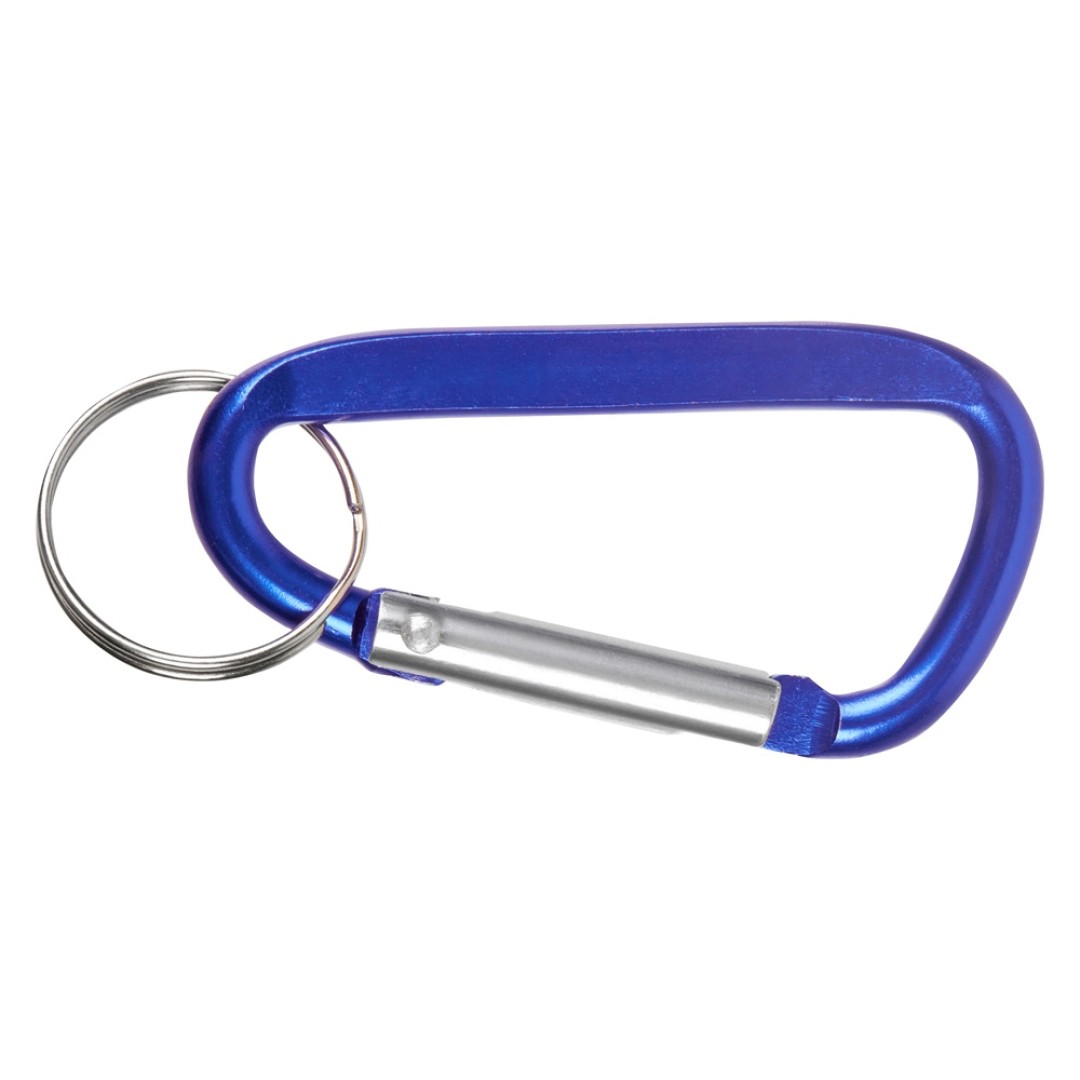 Брелок-карабин из переработанного алюминия "Alumina", синий