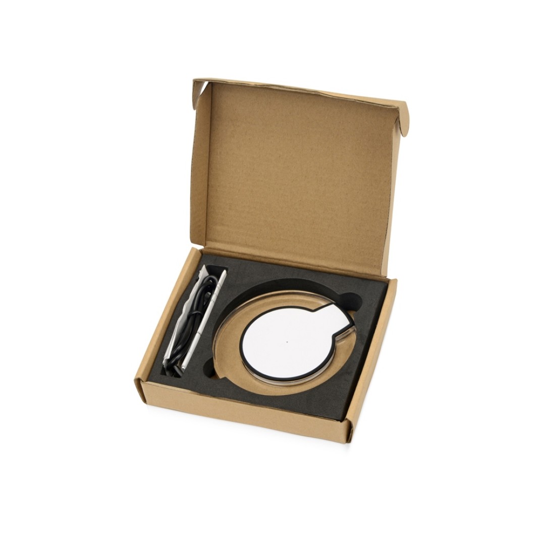 Беспроводная зарядка «Pod» со светодиодной подсветкой, белый