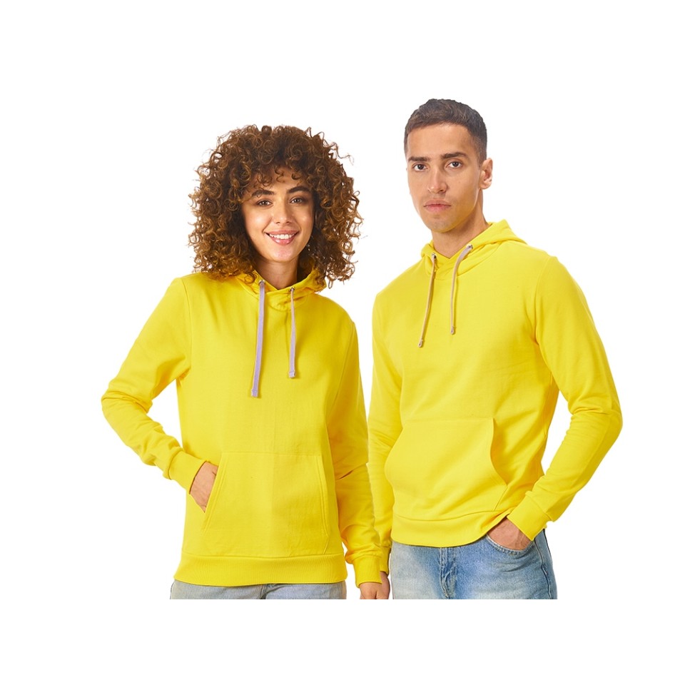 Толстовка унисекс "Stream" с капюшоном, жёлтый