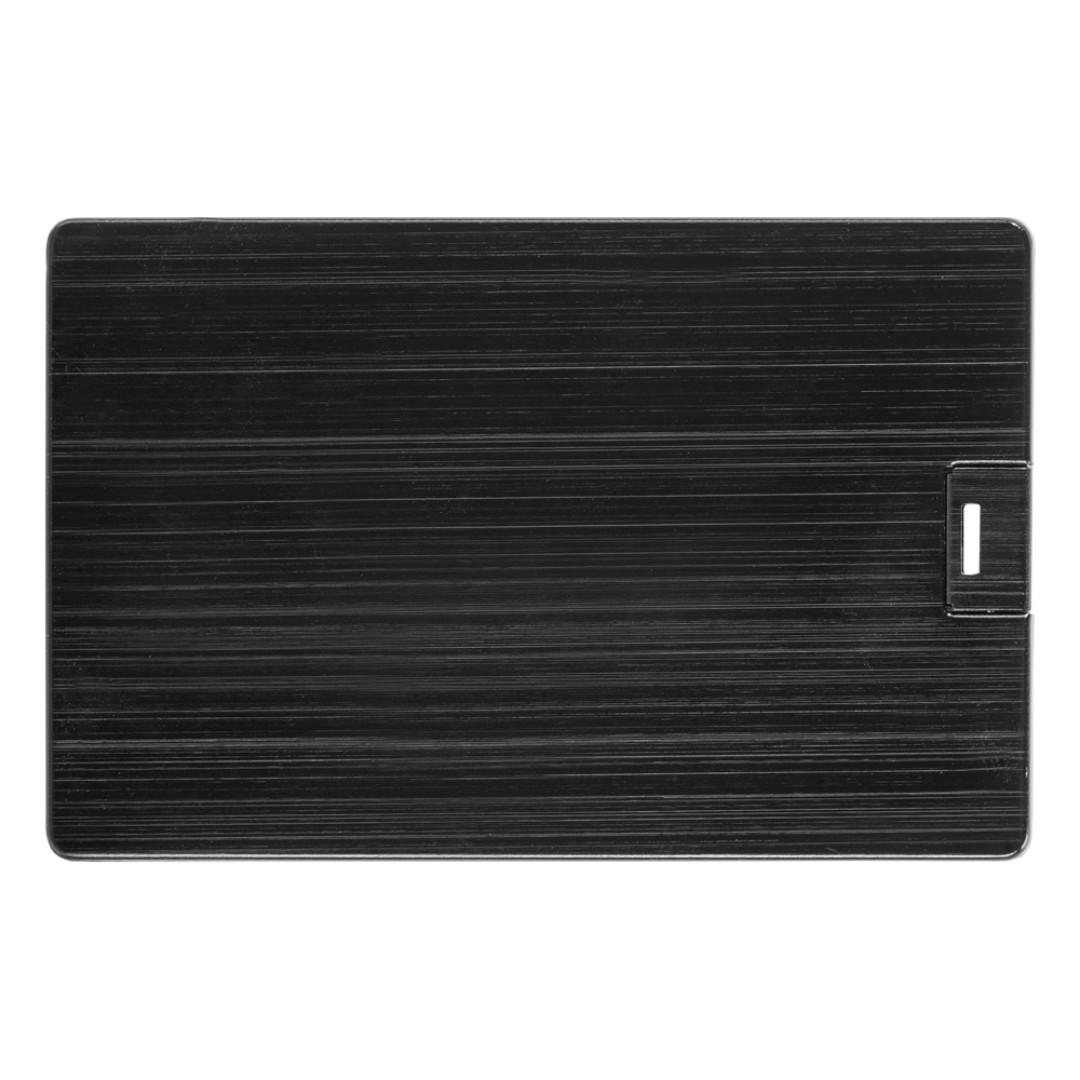 Флеш-карта USB 2.0 16 Gb в виде металлической карты "Card Metal", черный