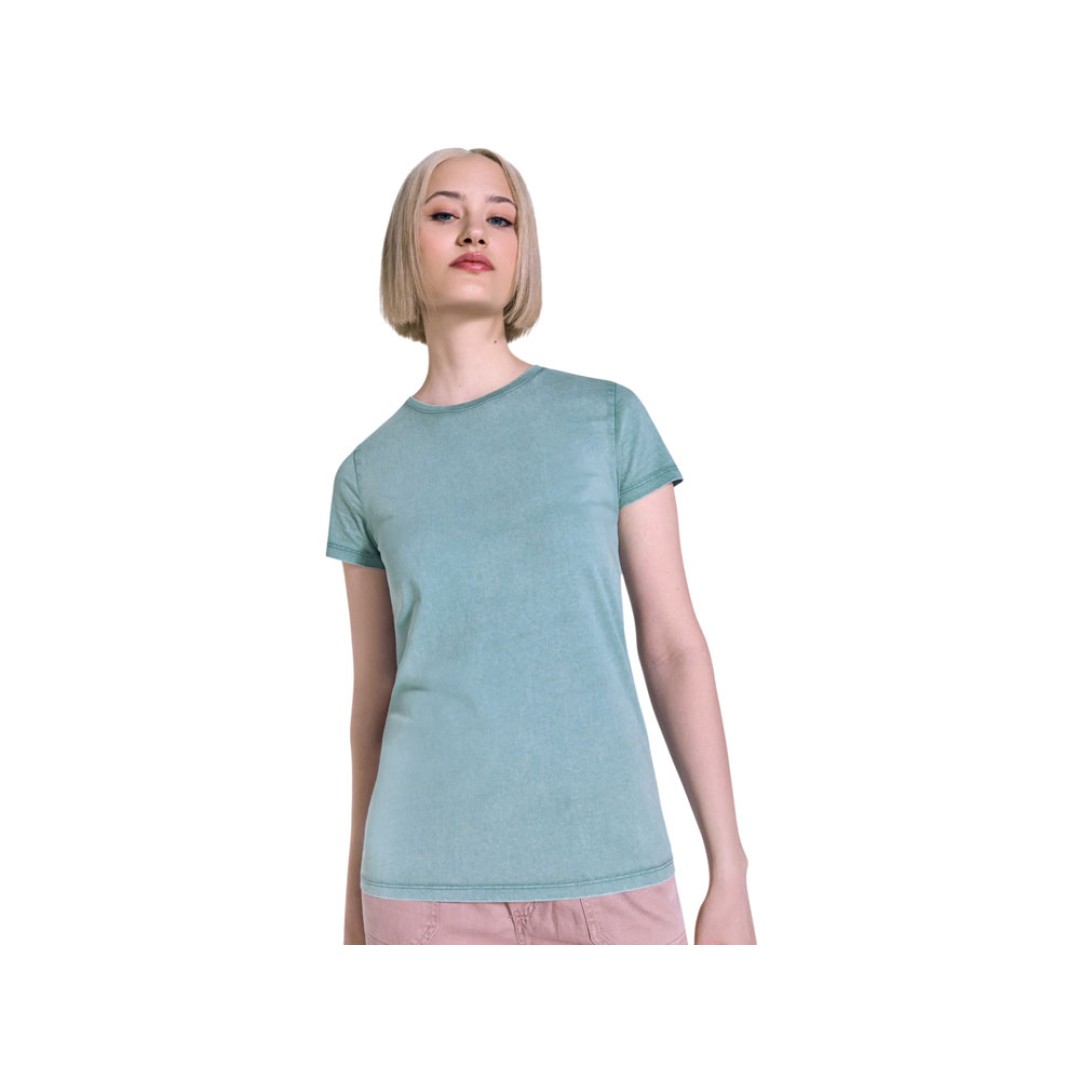 Футболка «Fiyi» женская, сине-зеленый выстиранный