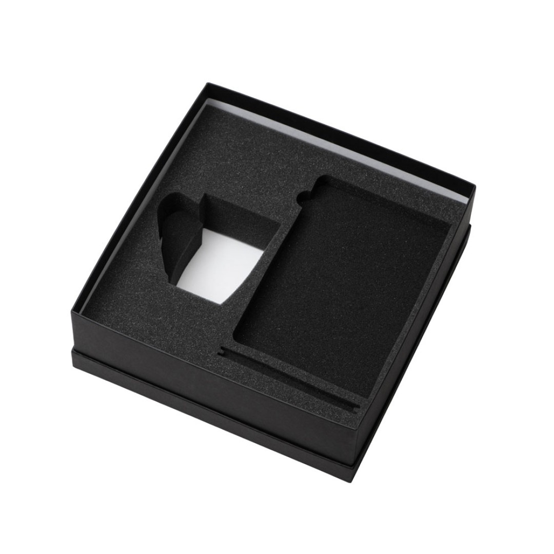 Подарочный набор с блокнотом С1, пластиковой ручкой и кружкой, фиолетовый