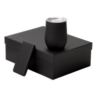 Подарочный набор с термокружкой и повербанком С2, 10000 mAh, черный