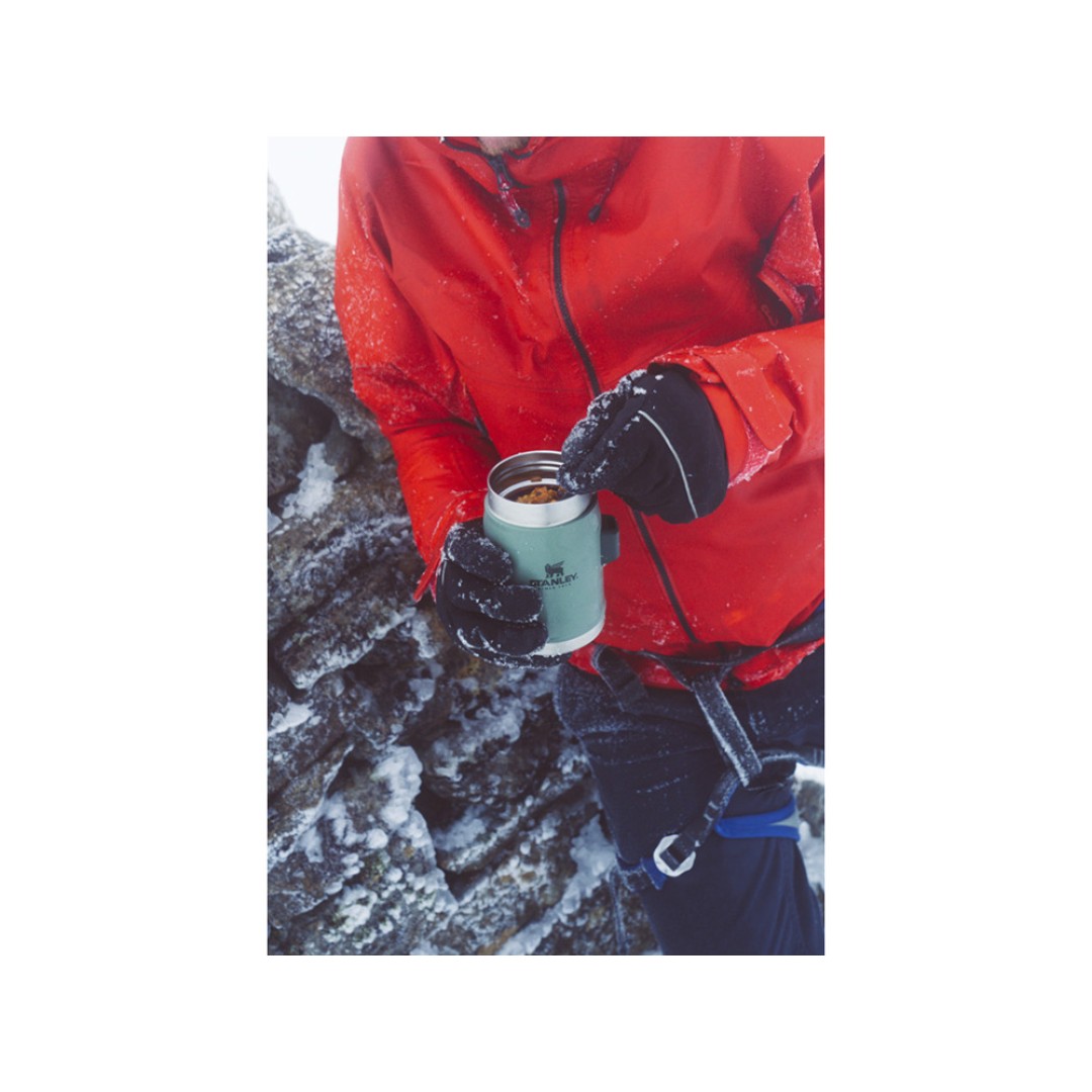 Банка для еды объемом 400 мл с ложкой-вилкой Stanley Legendary - Зеленый лесной