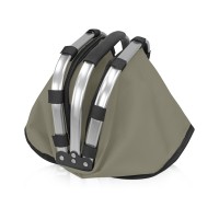 Изотермическая сумка-холодильник "FROST" складная с алюминиевой рамой, серый (Р)