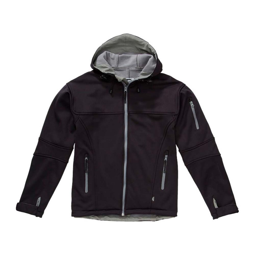 Куртка софтшел "Match" мужская, черный/серый