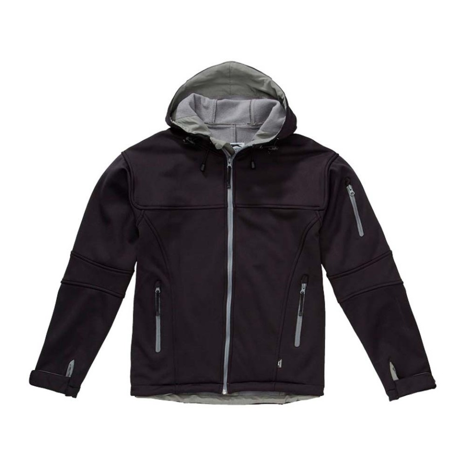 Куртка софтшел "Match" мужская, черный/серый