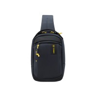 Рюкзак TORBER VOYAGE на одно плечо, серый, полиэстер 900D, 20х10х30 см, 5 л