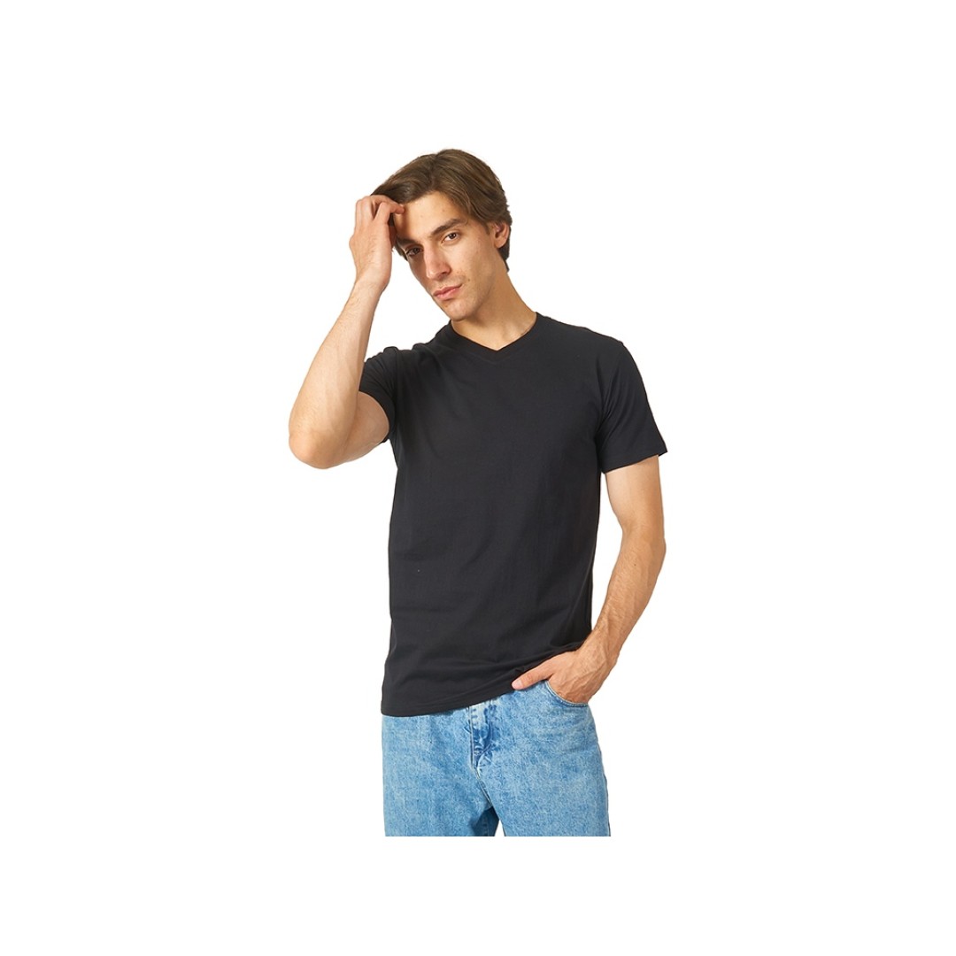 Футболка "Heavy Super Club" мужская с V-образным вырезом, черный