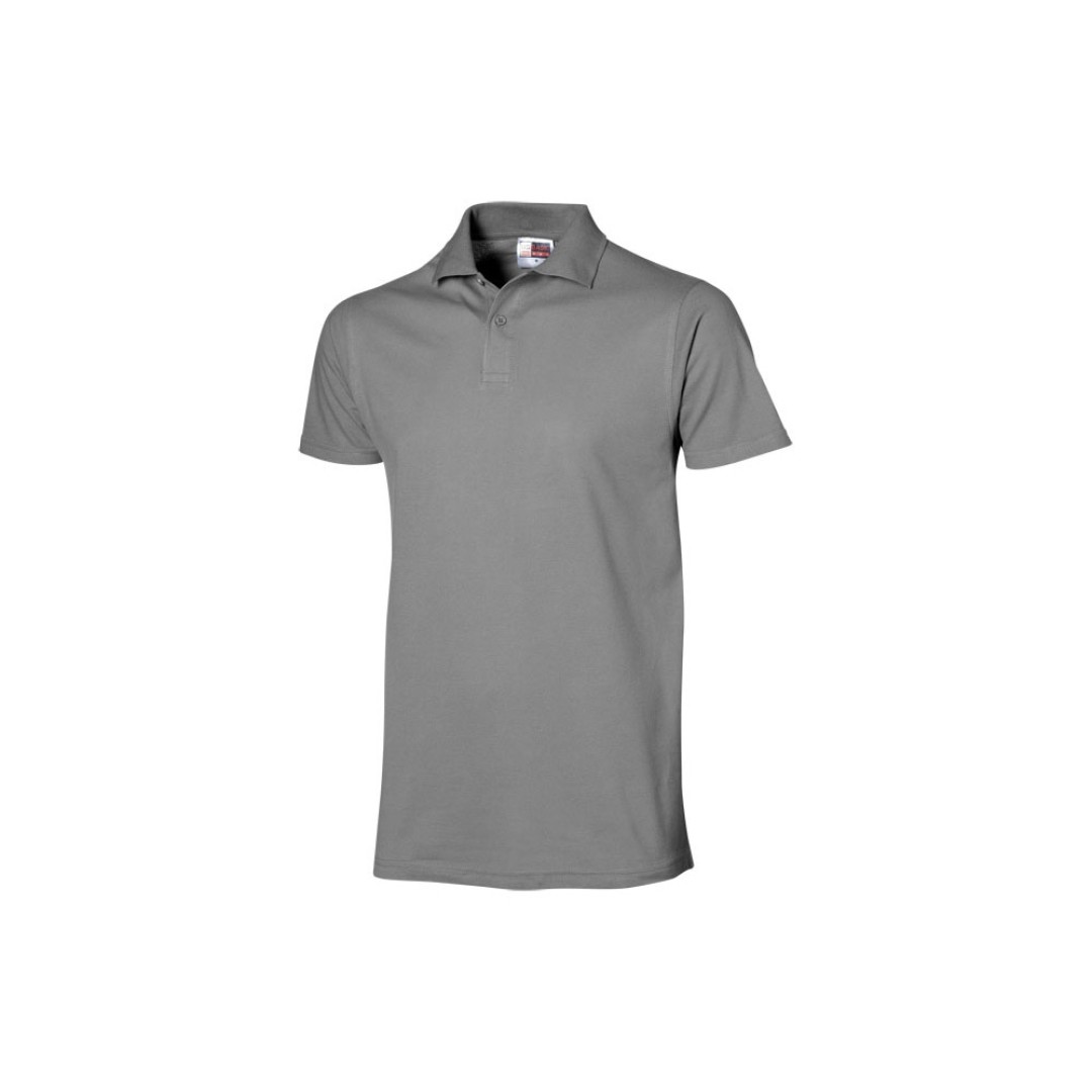 Рубашка поло "First 2.0" мужская, серый меланж