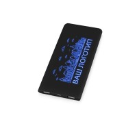 Портативное зарядное устройство с синей подсветкой логотипа «Faros», soft-touch, 4000 mAh (P)