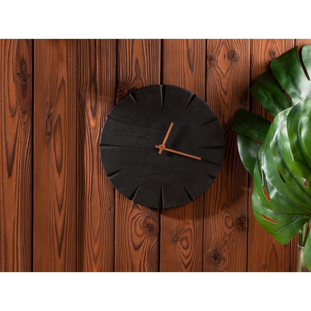Часы деревянные "Helga", 28 см, черный