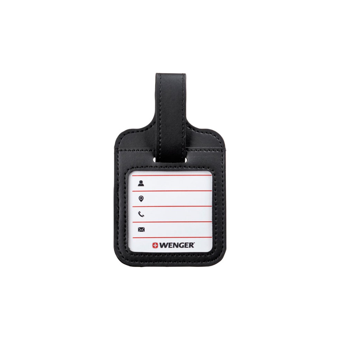 Бирка для багажа WENGER, черная, полиуретан, 9 x 14 x 1 см
