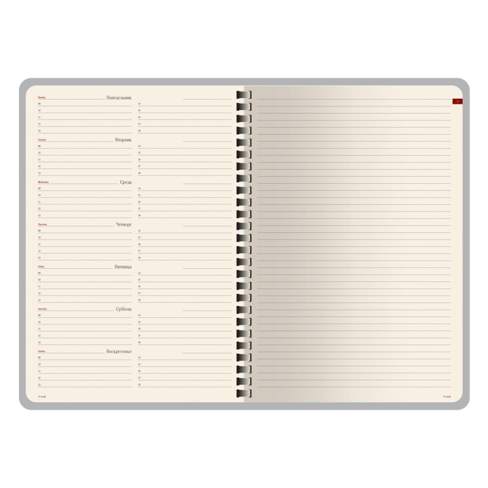 Еженедельник недатированный А5 «Concept», оранжевый