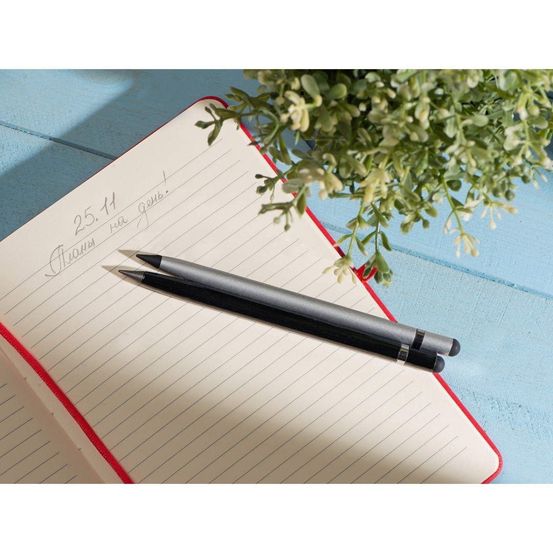 Вечный карандаш "Eternal" со стилусом и ластиком, серебристый