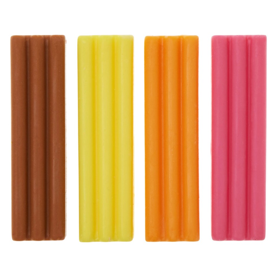 Набор Съедобный пластилин 4 кусочков (без ножа)