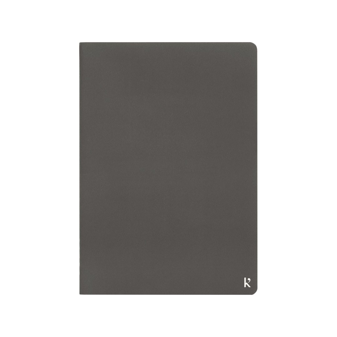 Комплект из двух блокнотов Karst формата A5 с листами из каменной бумаги, slate grey