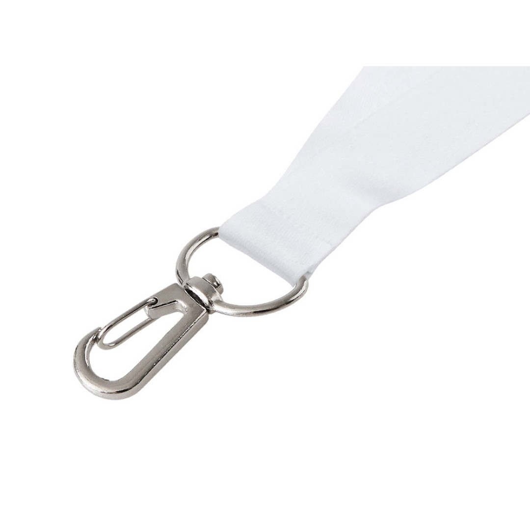 Ланъярд 2 см под сублимацию с трендовым карабином, серебристый