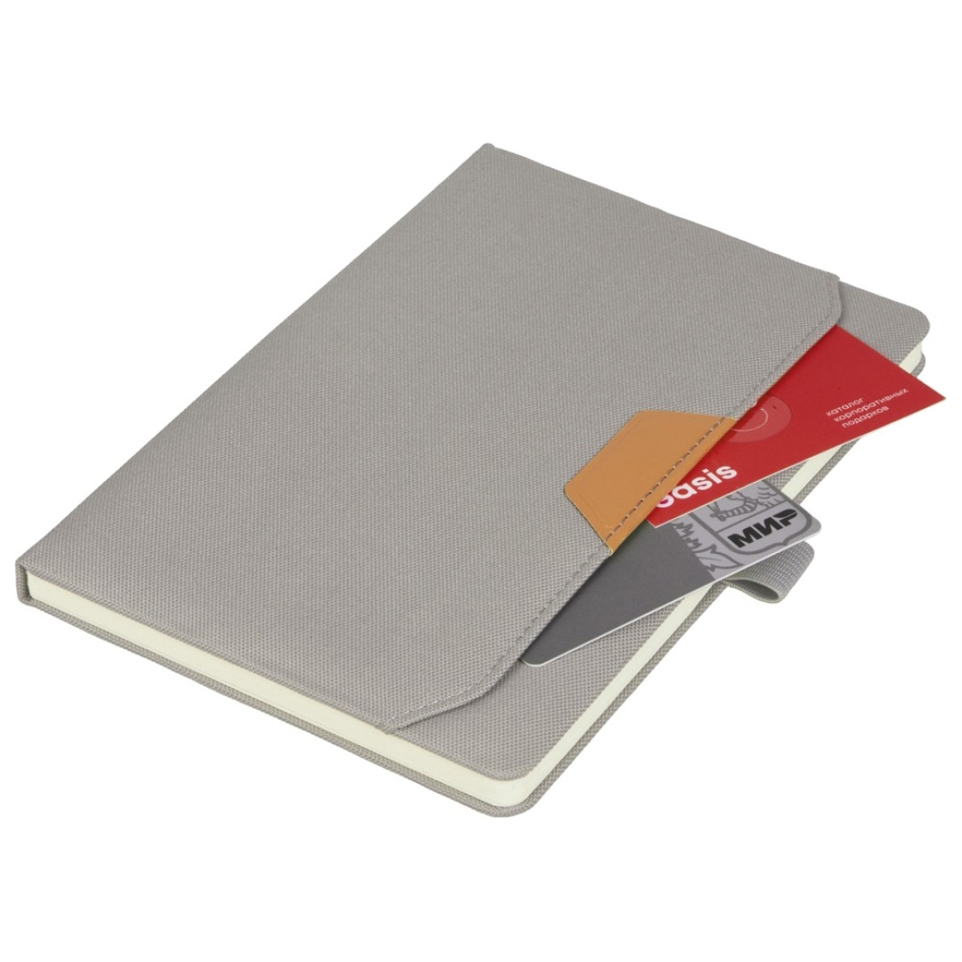 Блокнот А5 из RPET "Harvey", 80 листов FSC бумага, серый