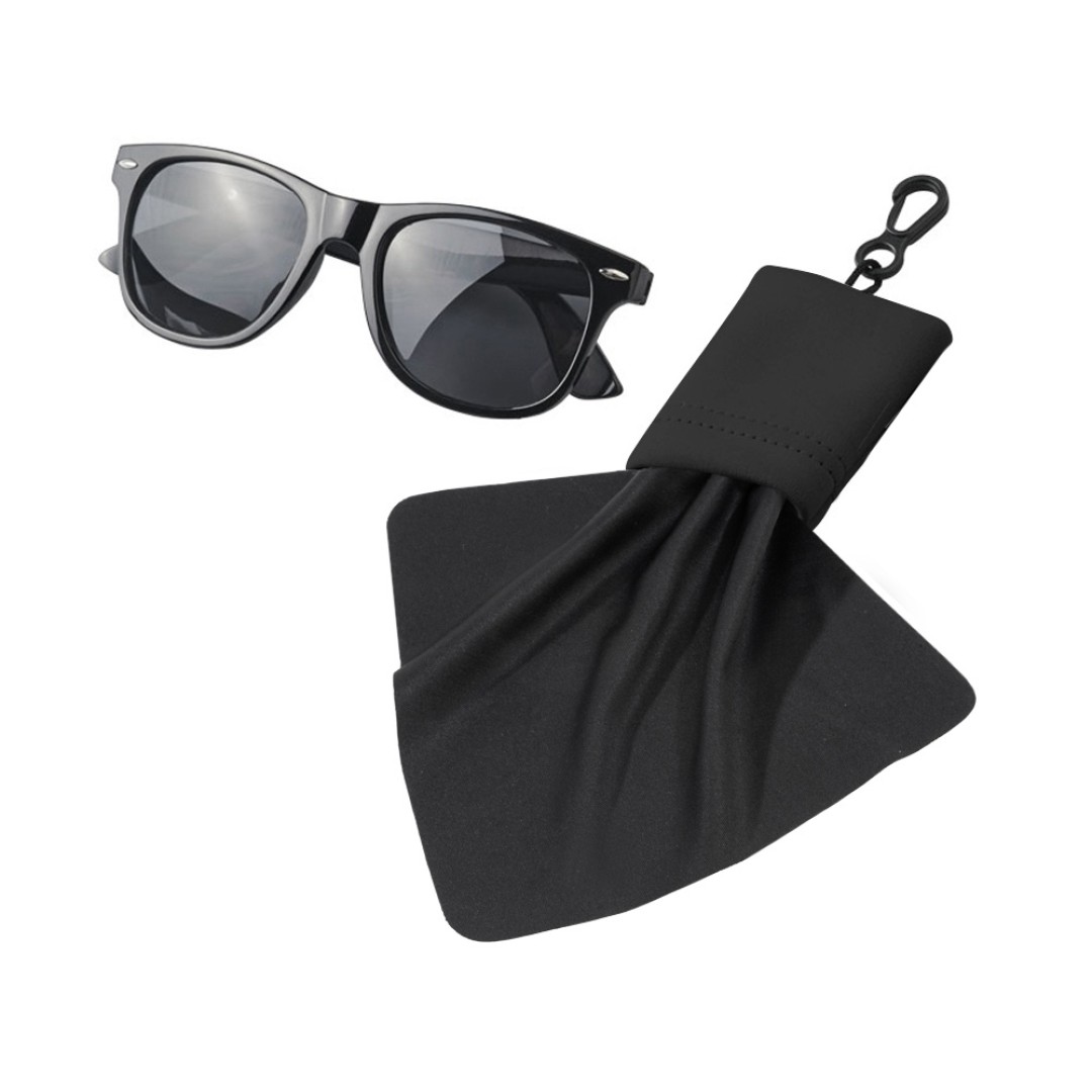 Очищающая салфетка «Neat» из микрофибры в чехле, черный