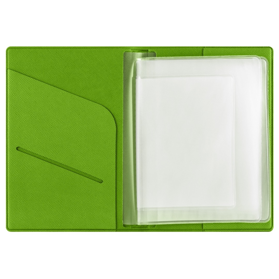 Классическая обложка для автодокументов "Favor", зеленое яблоко