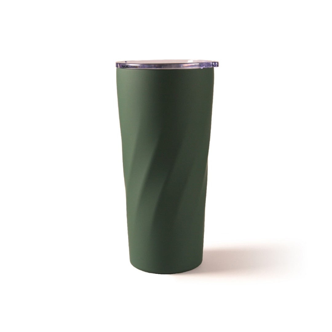 Подарочный набор "FAMILY" с термосом и термокружкой, темно-зеленый