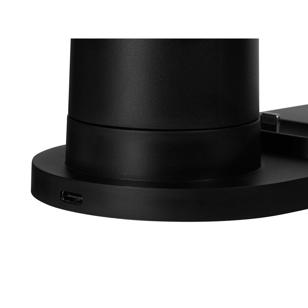 Беспроводная зарядная станция 4-в-1 "Portal" c лампой, 15 Вт, черный