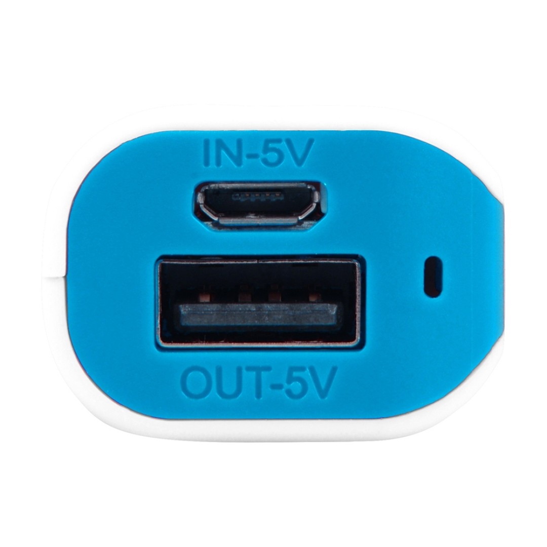 Портативное зарядное устройство (power bank) Basis, 2000 mAh, белый/светло-голубой