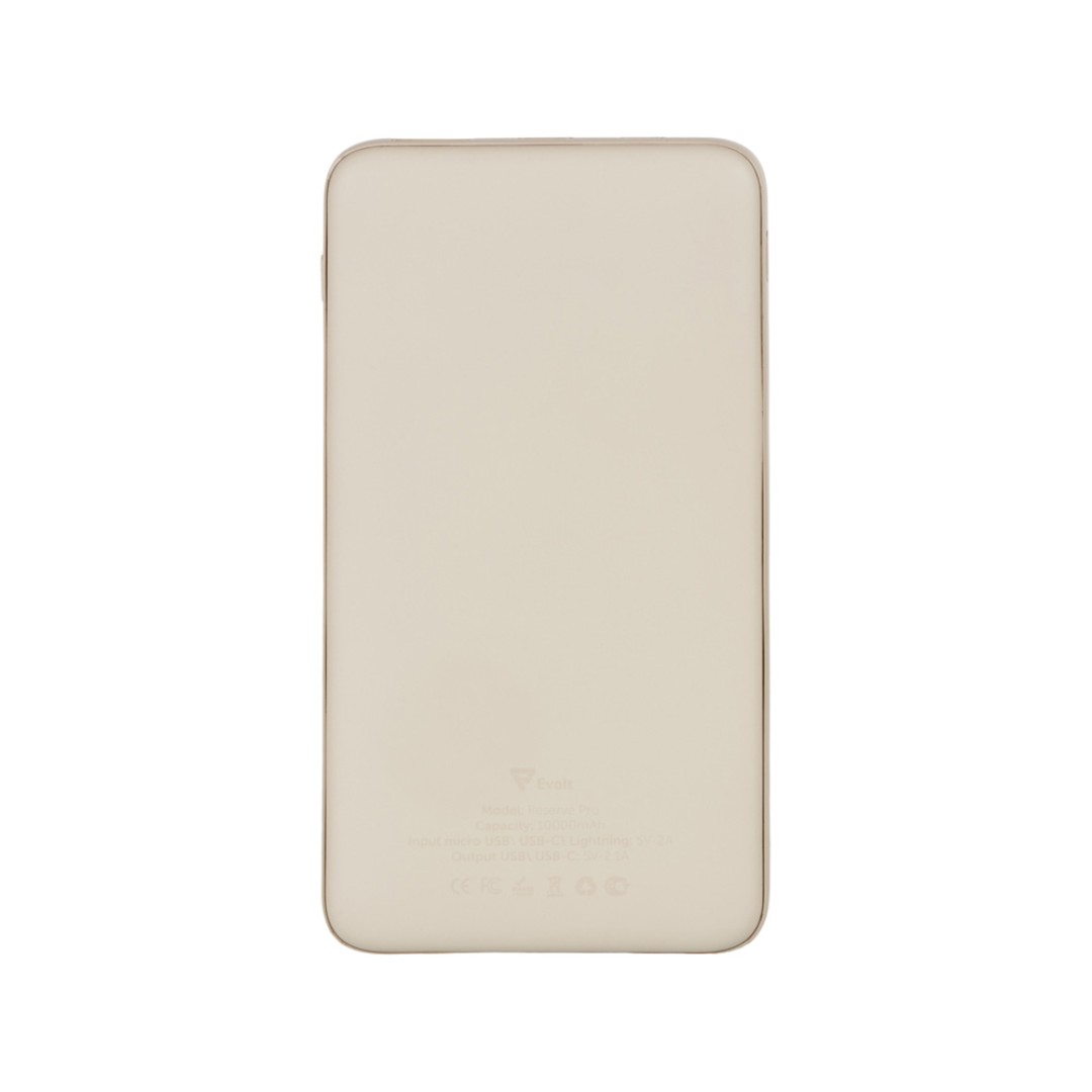 Внешний аккумулятор "Reserve Pro", 10 000 mah, бежевый