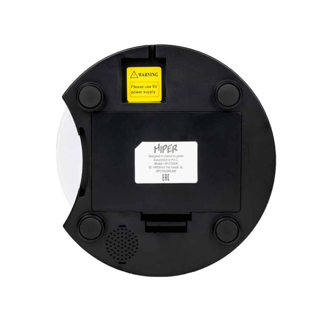 Умная Wi-Fi кормушка «IoT Pet Feeder», 3000 мл, белый/черный