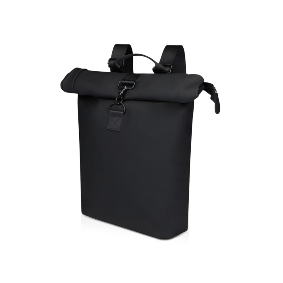 Рюкзак для ноутбука 15,6" Turner объемом 12 л со сворачивающимся верхом, изготовленный из переработанных материалов по стандарту GRS - сплошной черный