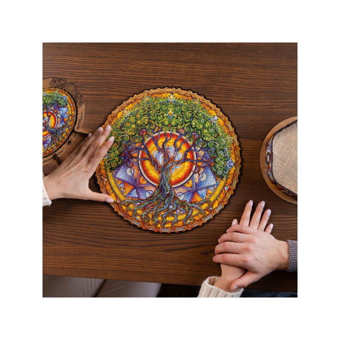 Деревянный пазл мандала "Дерево жизни"