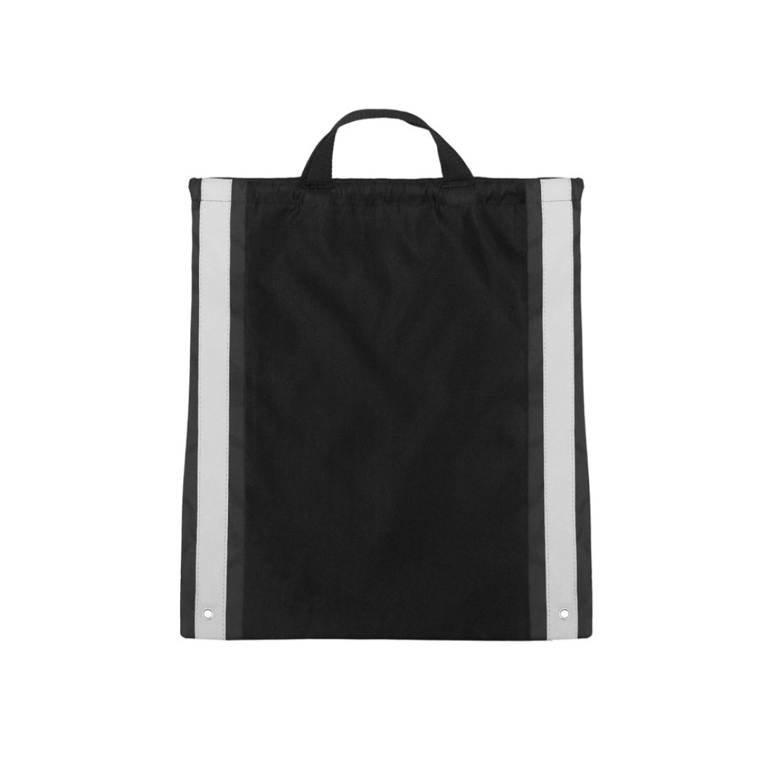 Рюкзак-мешок Savy со светоотражающими полосами по бокам, черный