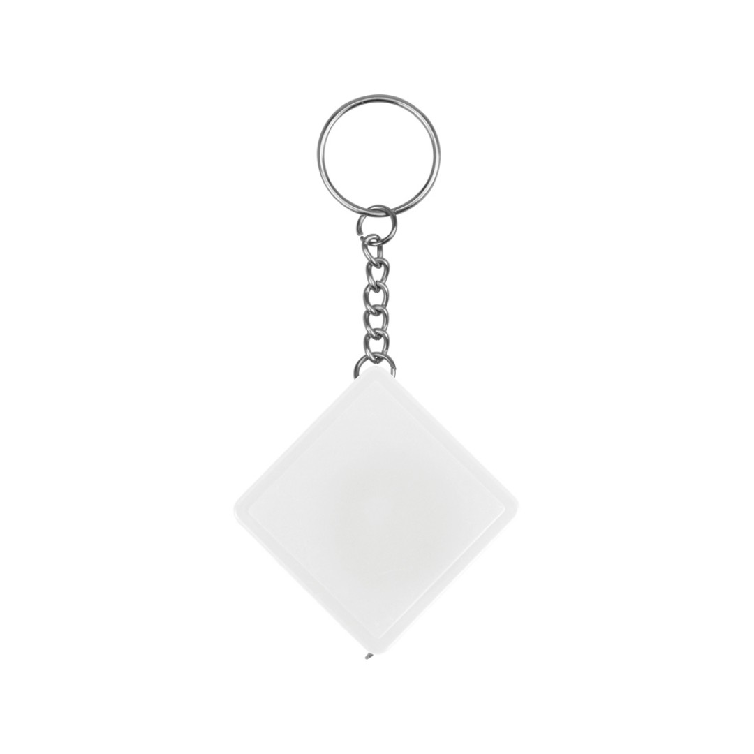 Брелок-рулетка, 1 м., белый