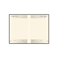 Ежедневник А5 полудатированный «Imperium», черный (уголки и срез золото)