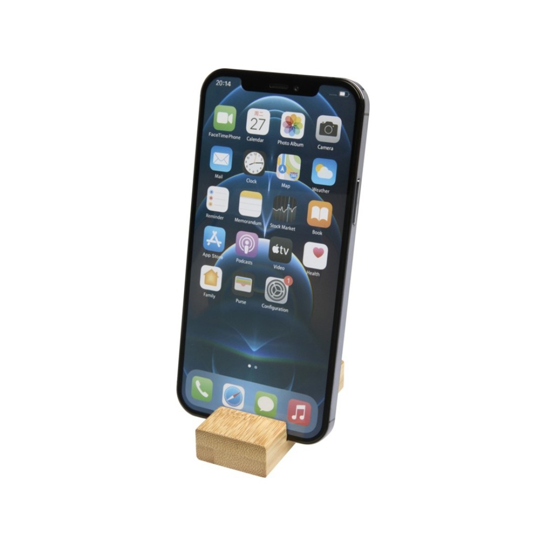 Bosona бамбуковый держатель для мобильного телефона с брелком, натуральный