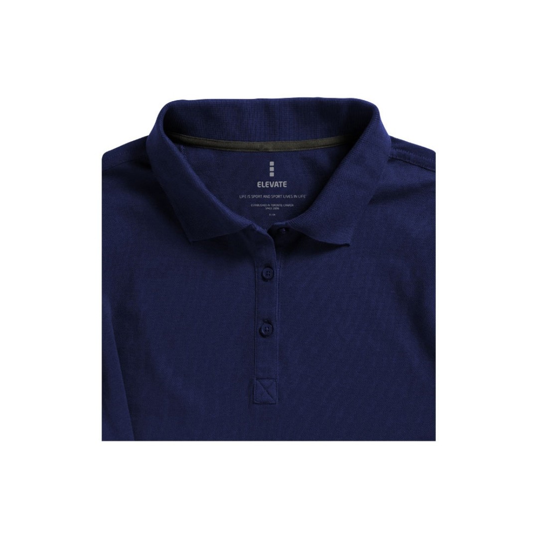 Рубашка поло "Oakville" женская с длинным рукавом, темно-синий