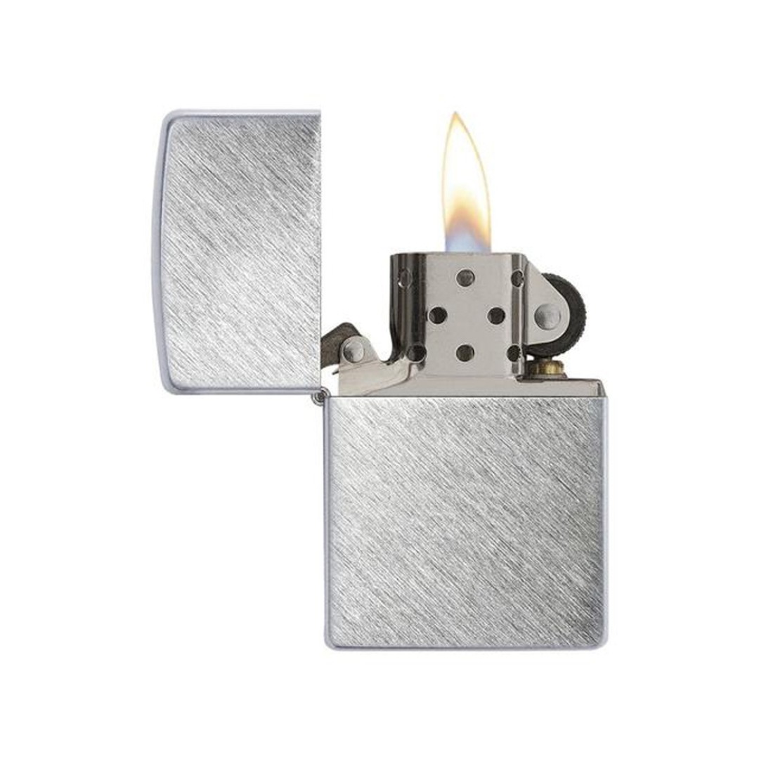Зажигалка ZIPPO с покрытием Herringbone Sweep, латунь/сталь, серебристая, матовая, 38x13x57 мм