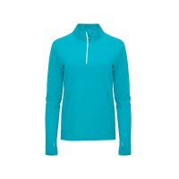 Толстовка с воротом на молнии женская "Melbourne", бирюзовый