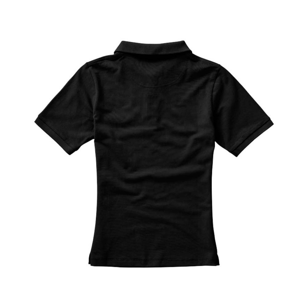 Calgary женская футболка-поло с коротким рукавом, черный