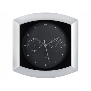 Погодная станция настенная «Кусто», серебристый/черный (Р)