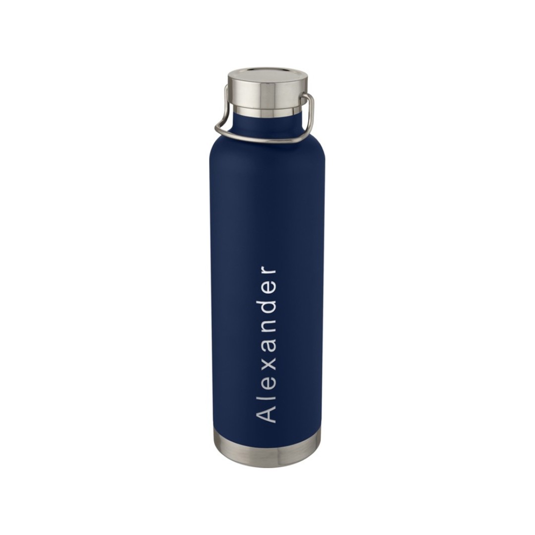 Thor, медная спортивная бутылка объемом 1 л с вакуумной изоляцией, синий