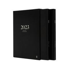 Ежедневник в твердом переплете формата A5 Karst, черный