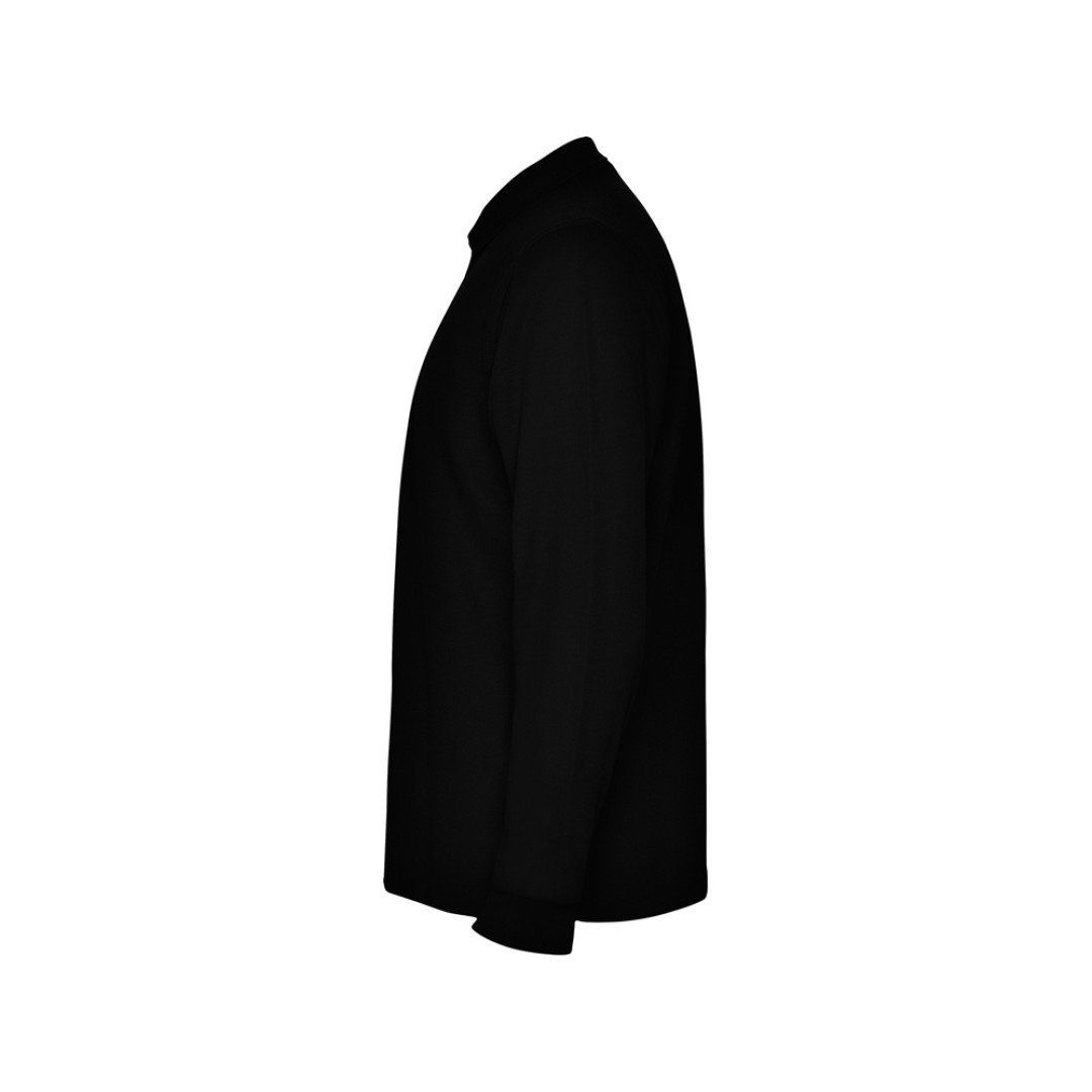 Рубашка поло "Carpe" мужская с длинным рукавом, черный