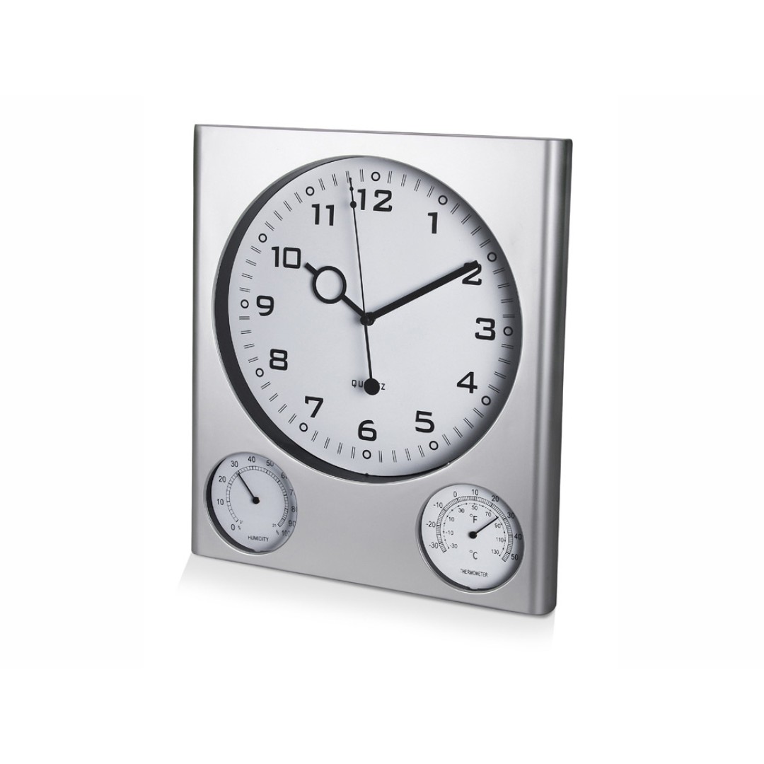 Погодная станция настенная "Патерна", серебристый