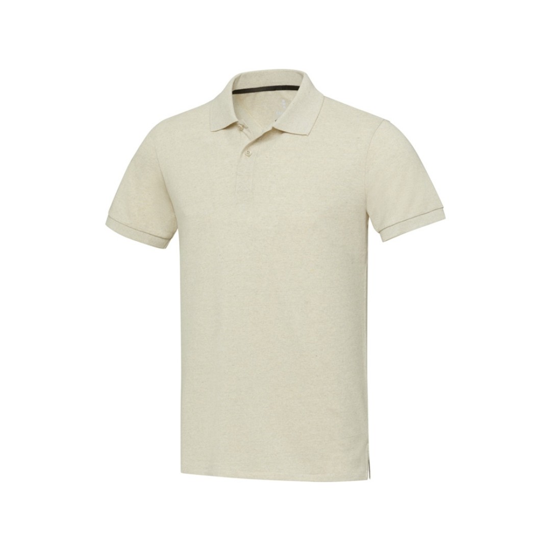 Emerald поло унисекс с коротким рукавом из переработанных материалов Aware™. - Бежевый